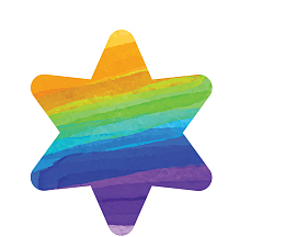 水彩涂鸦的六角星