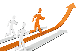 人生赛跑卡通箭头