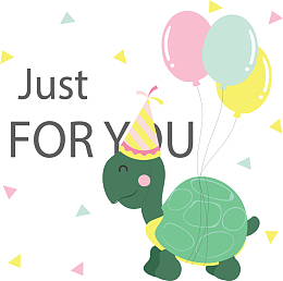 可爱乌龟生日贺卡
