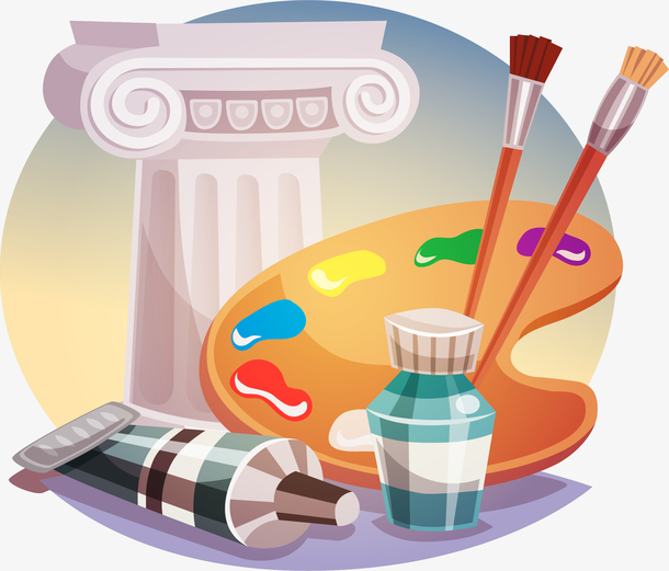 卡通手绘画板装饰