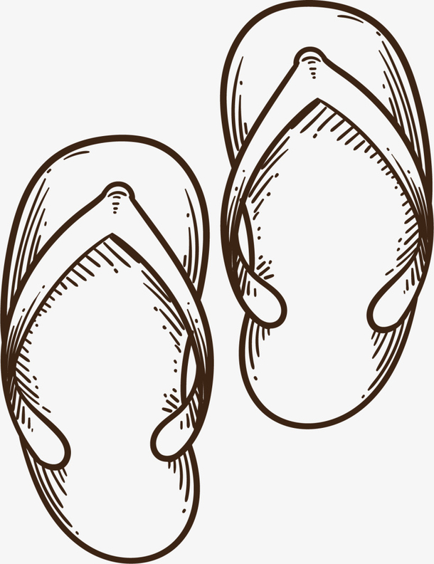 夏季休闲手绘拖鞋