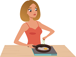 一个正在做饭的女士