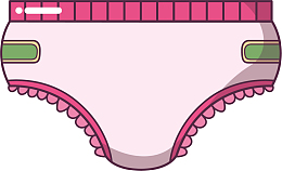 矢量图女士型内裤