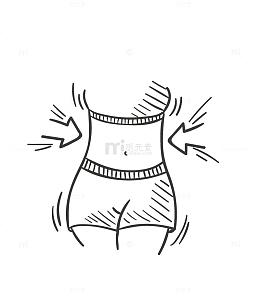 女士身材和箭头图标