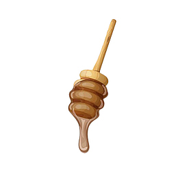 手绘黄色蜂蜜搅拌棒