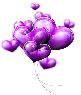 紫色卡通手绘装饰气球