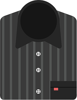 卡通黑色条纹上衣免抠png