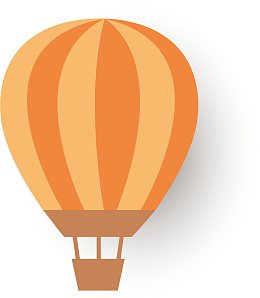 矢量图.橙色热气球