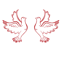 可爱的鸽子设计元素