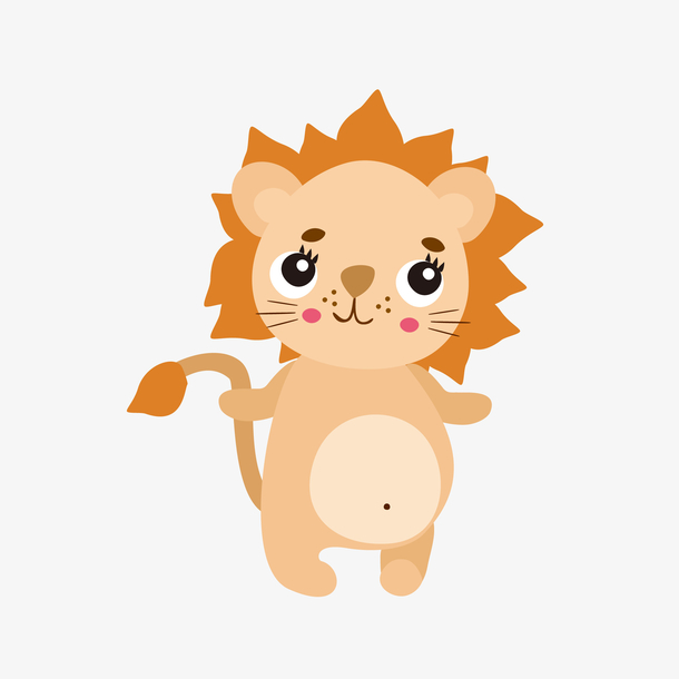 卡通可爱小狮子免抠素材