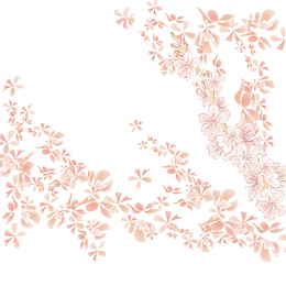 唯美粉色花朵矢量图