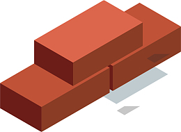 矢量图堆叠的砖块