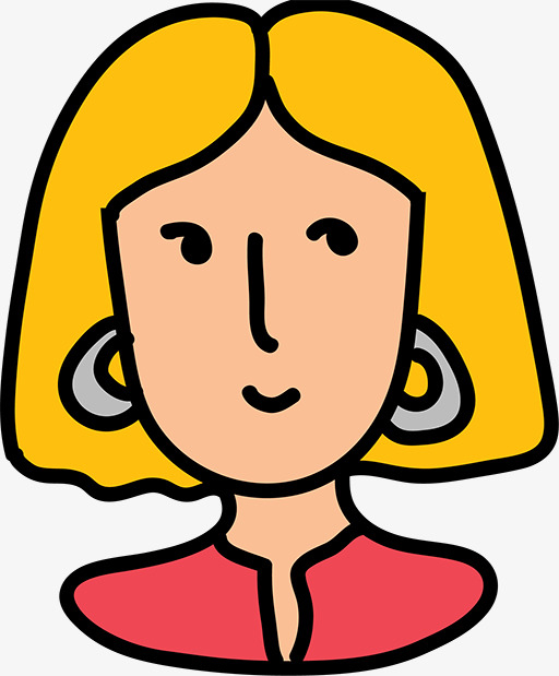 卡通女人免抠素材免费下载_觅元素51yuansu.com