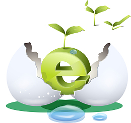 手绘创意字母E免抠图