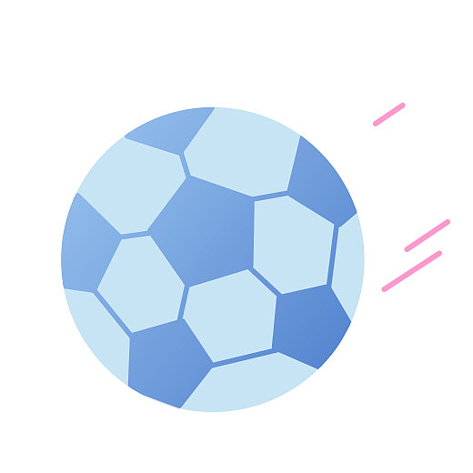 一个手绘的立体化足球