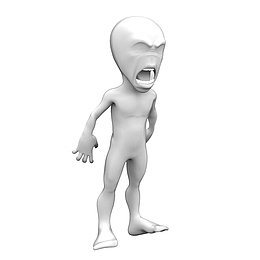 简约3d立体小人抓狂人物概念图案