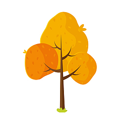 卡通枫树矢量图下载