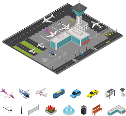 飞机跑道和飞机下载