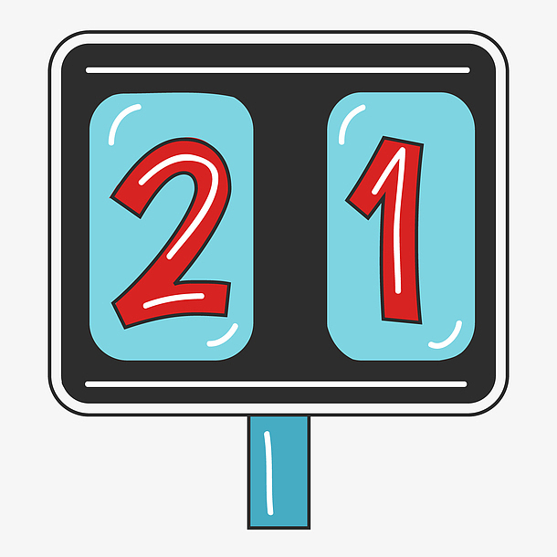 彩色手绘记分牌元素