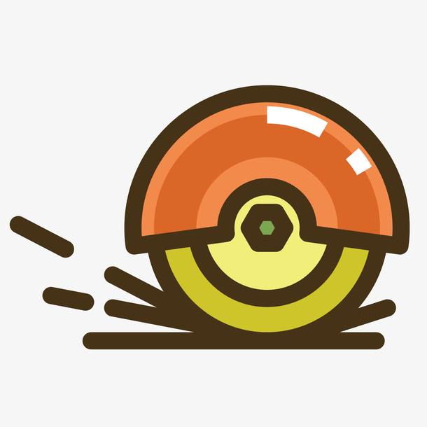 彩色创意手绘切割机元素