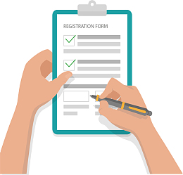 绿色手写用户登记