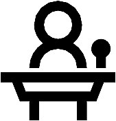 讲台上与演讲者Windows-10-Icons