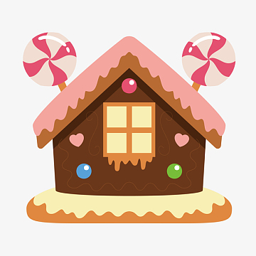 圣诞糖果屋免抠素材(3000x3000)aipng卡通头戴花环小兔子表情素材