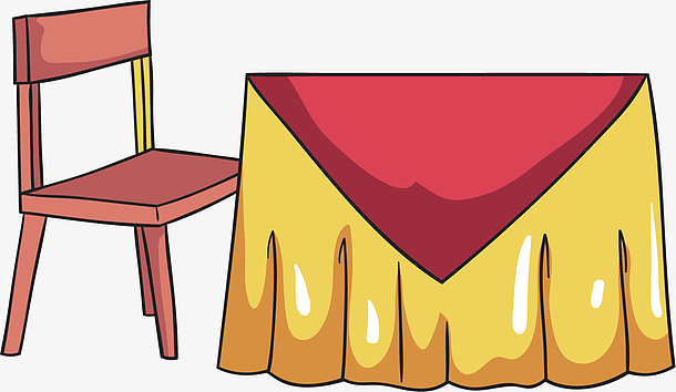 矢量图简约餐桌金色