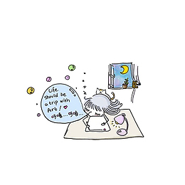 夜深了，趴桌上睡觉了