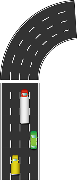 弯曲的马路矢量素材图