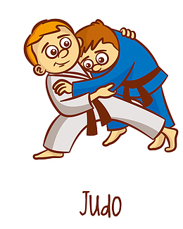 矢量卡通摔跤项目素材