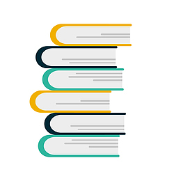 黄色几何书本元素