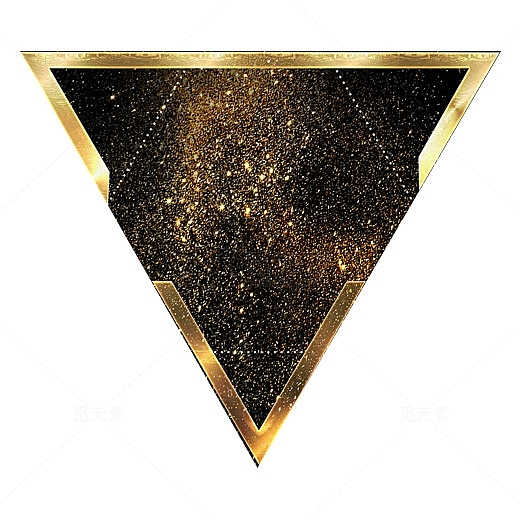 金色几何创意商务三角形元素