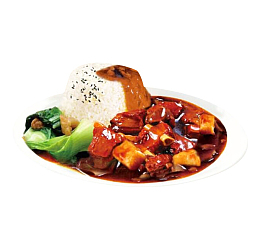 鲜美酱香排骨饭美食图片