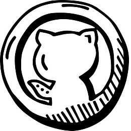 GitHub手拉的社会社交手绘图标