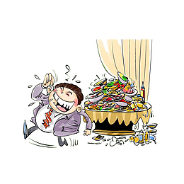 铺张浪费的男子