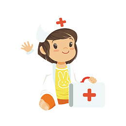 卡通手绘可爱的医生