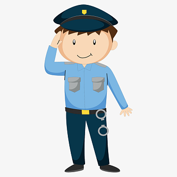 卡通装饰人物介绍海报设计警察