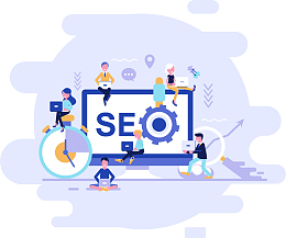 淡紫色SEO数据图