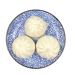 三个漂亮的样品包子