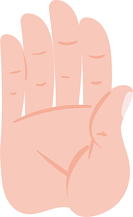 卡通手部动作伸手掌矢量素材