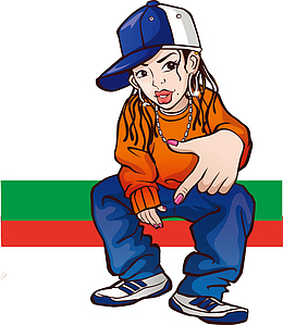 卡通手绘叛逆男孩