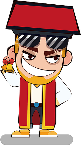 矢量图卡通红色男孩