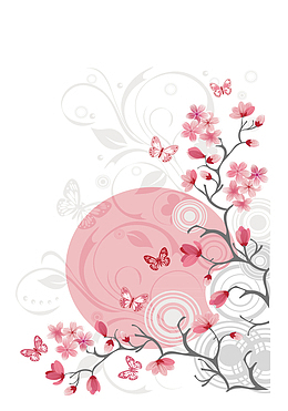 素色花朵