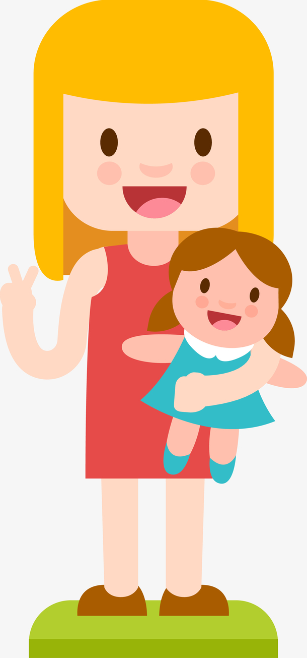 儿童节洋娃娃小姑娘卡通