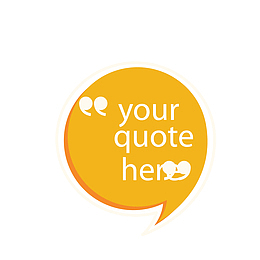 黄色圆形你的引用语言框