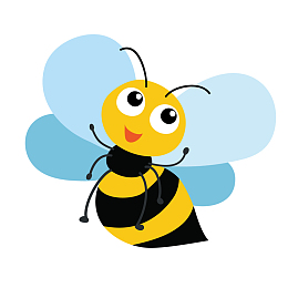 黄色圆弧蜜蜂昆虫元素