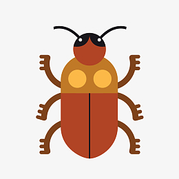 矢量红色蟑螂害虫