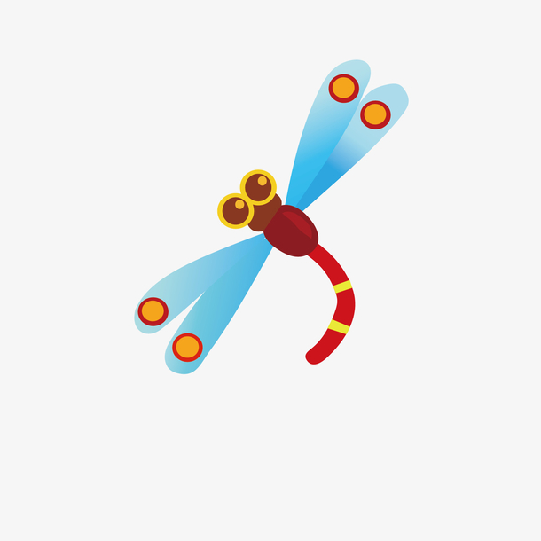 卡通蜻蜓矢量图