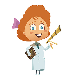 卡通人物天文学家